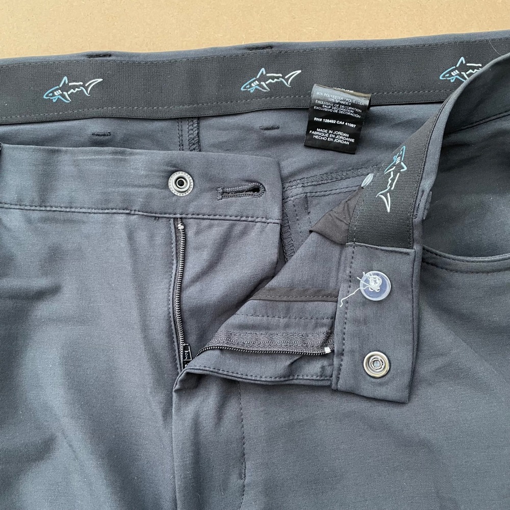 Greg Norman Golf Pants Mens 38x32 Black Active Golfing Performance Spandex - Picture 2 of 8